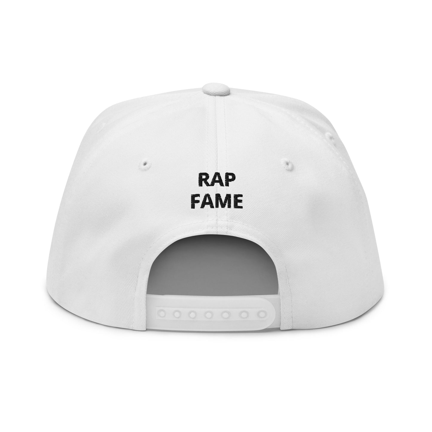 Rap Fame classic flat bill cap (White&Black)